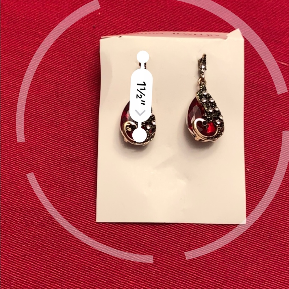 Peacock ruby earrings - Picture 5 of 5